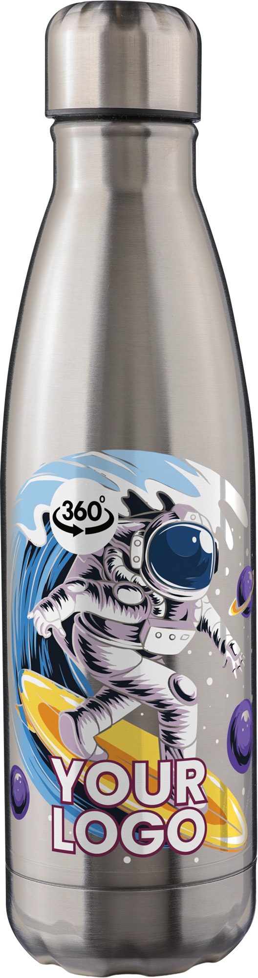 Picture of Recycled stainless steel double walled bottle (500ml)