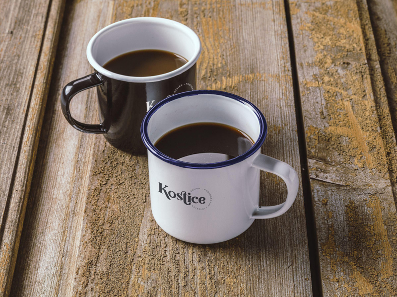 Retro enamel mug (350 ml) 260853_187 (White/blue)