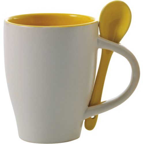Coffee mug with spoon (300ml)