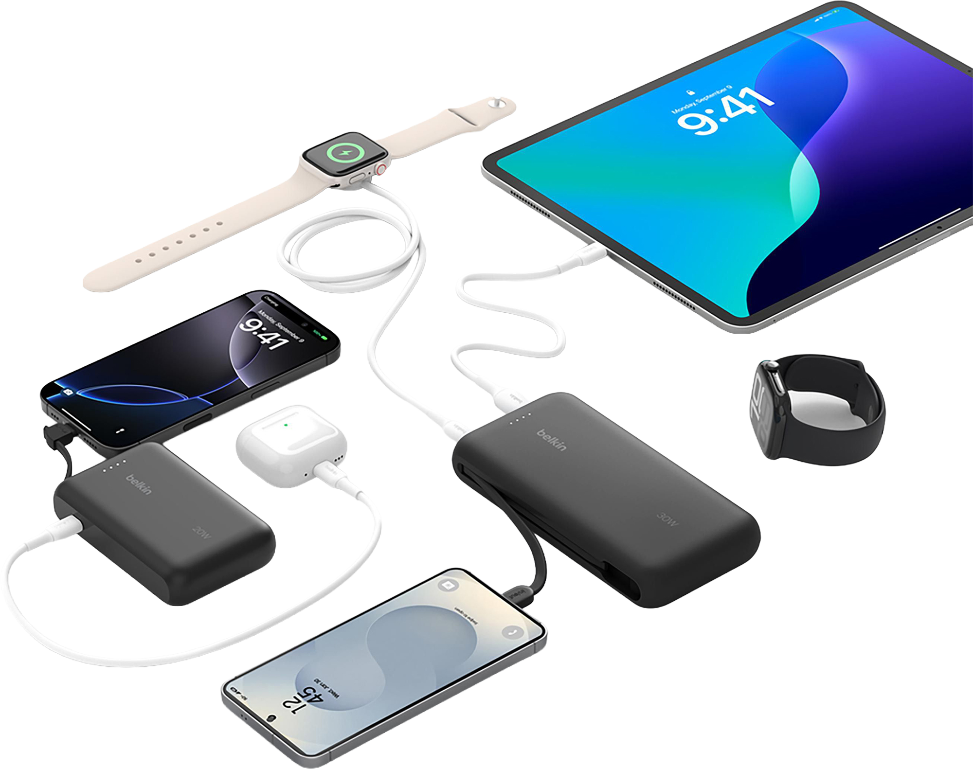 Picture of Belkin power bank with integrated cable (20,000mah)