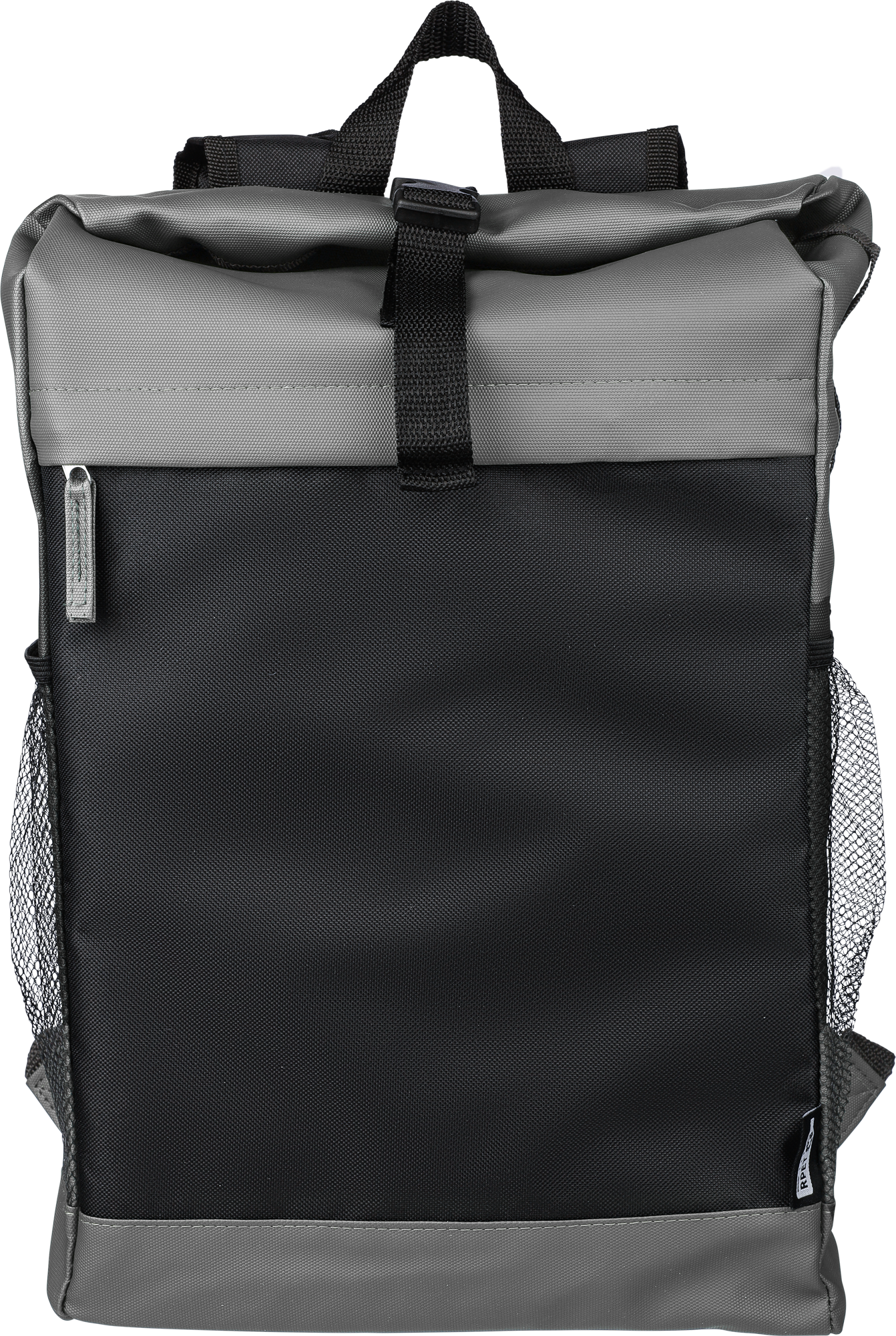 Picture of RPET polyester roll-top backpack.