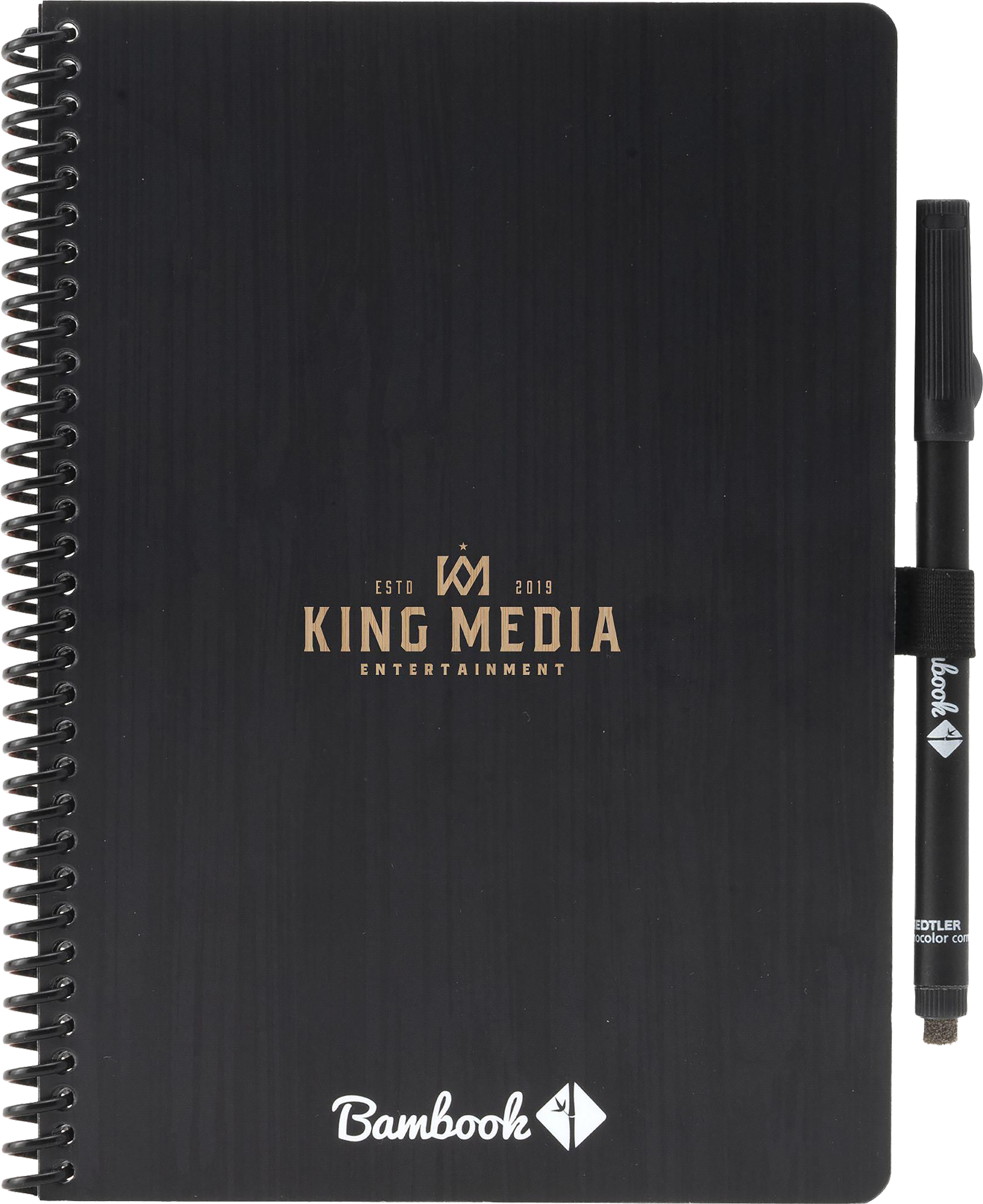 Picture of Bambook notebook with dot grid paper & pen loop (approx. A5)