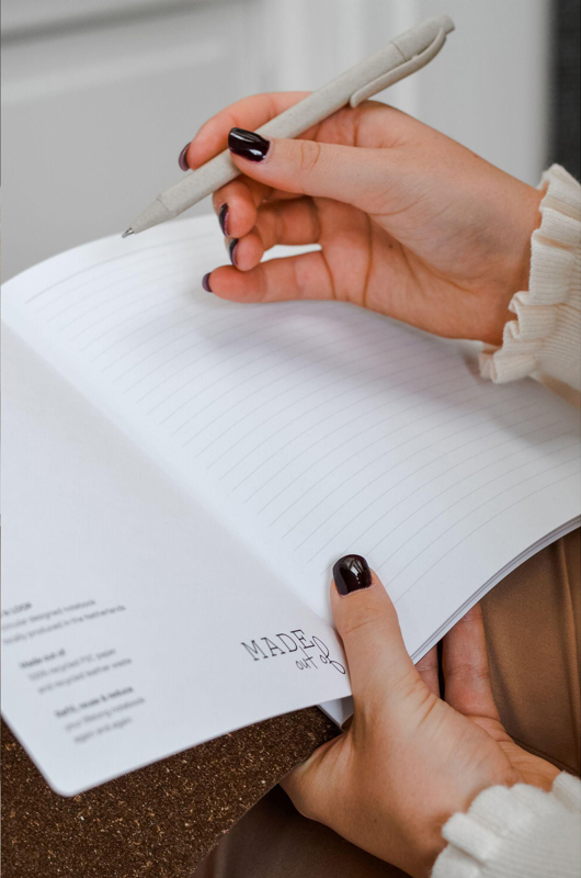 Made recycled leather notebook (approx. A5) 269139_011 (Brown)