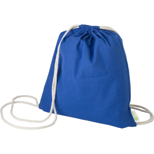 Recycled cotton drawstring bag. (120gsm/3.54oz)