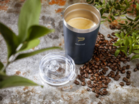 Recycled stainless steel travel mug (380ml) 262327_307 (Dark blue)