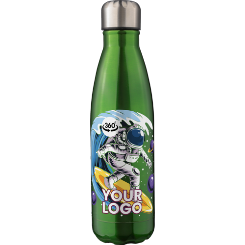Recycled stainless steel double walled bottle (500ml) - View 1