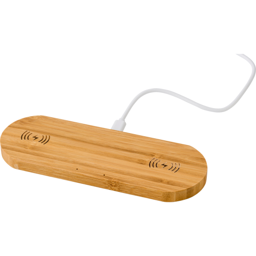 Bamboo dual wireless charger