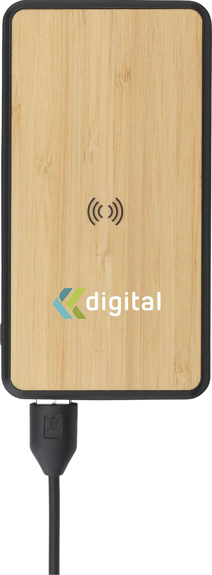 Picture of Recycled ABS & bamboo wireless power bank (10,000mAh)