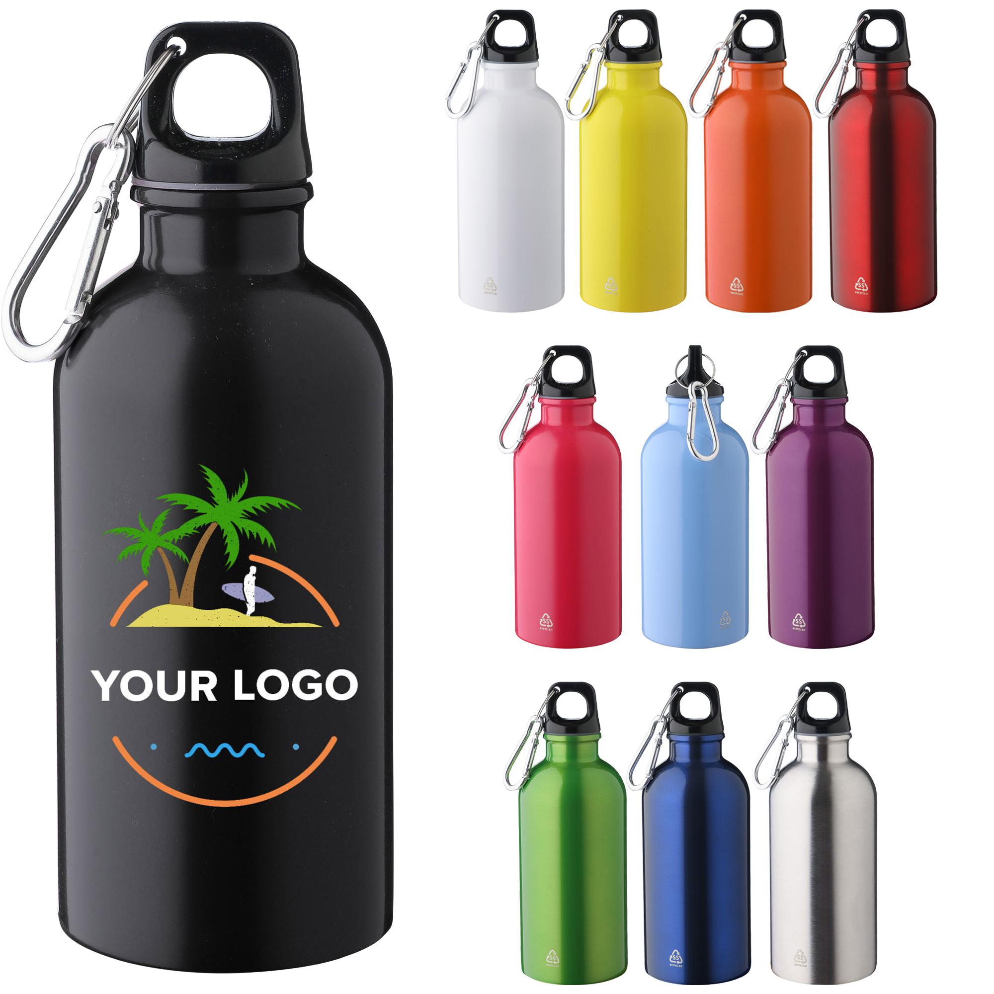 Recycled single walled bottle (400 ml)