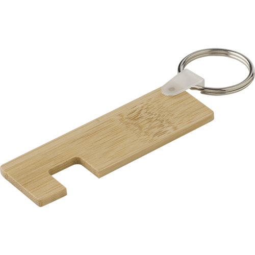 Bamboo phone holder keyring