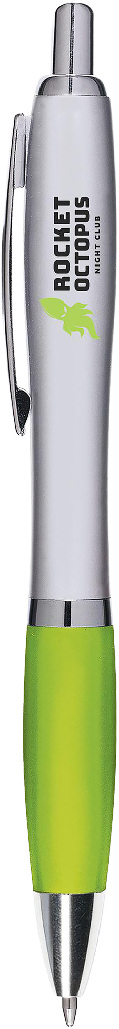 Picture of Silver ballpen with coloured grip
