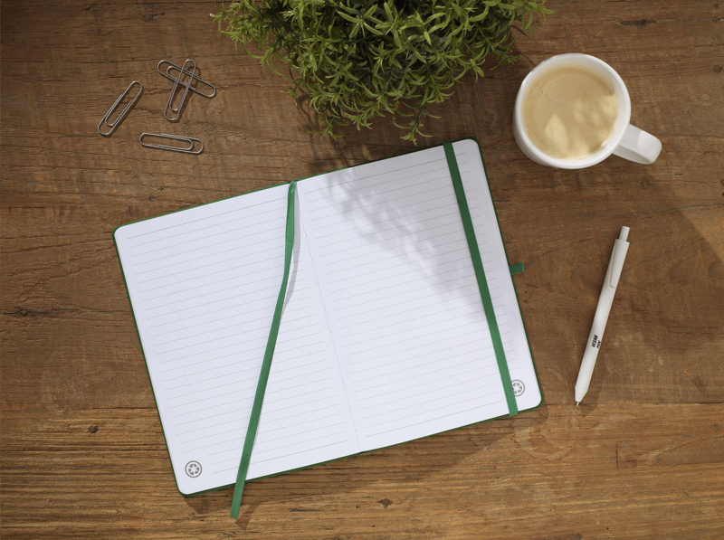Recycled notebook (approx. A5)  263193_004 (Green)
