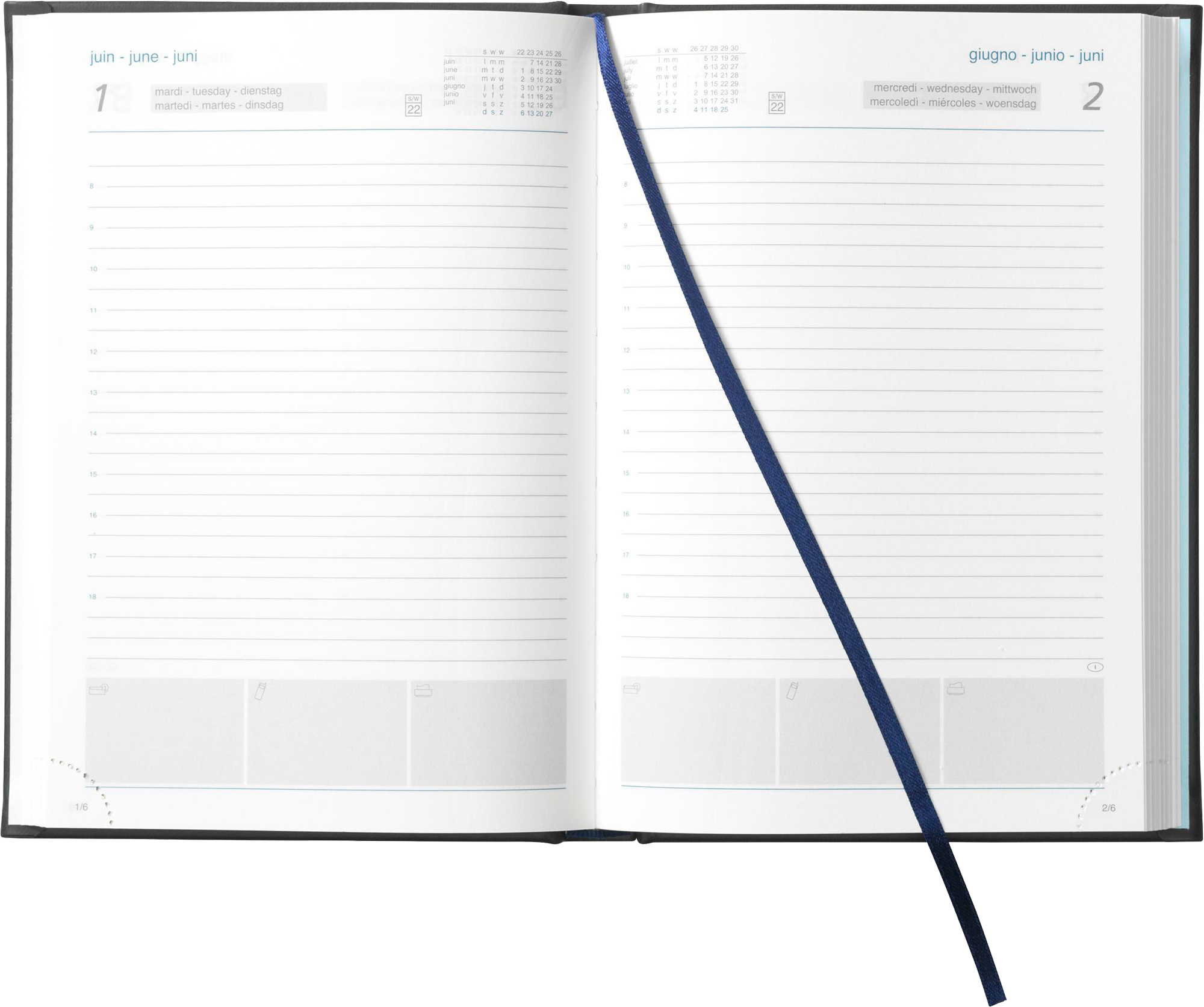 Picture of Diary in 6 languages (approx. A5)