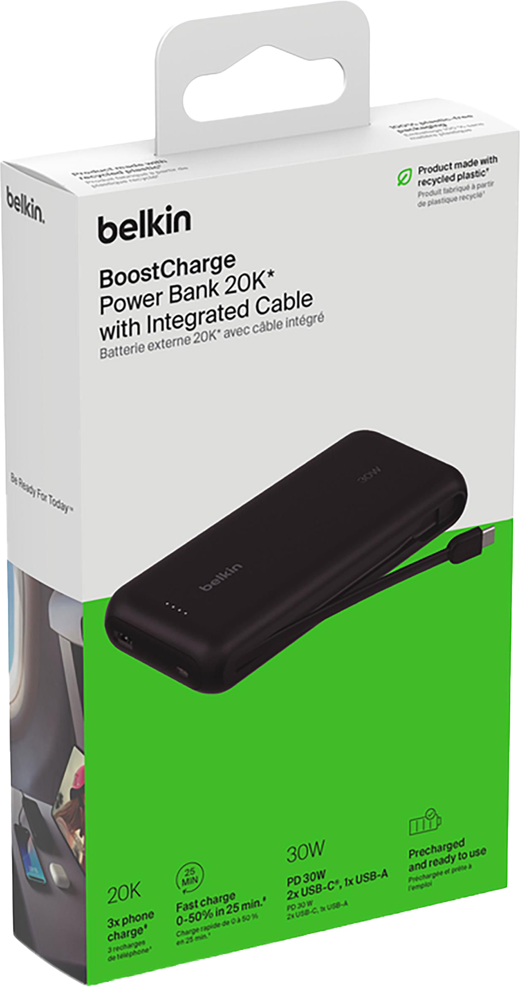 Picture of Belkin power bank with integrated cable (20,000mah)