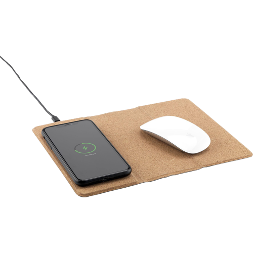 Cork wireless charging mousepad