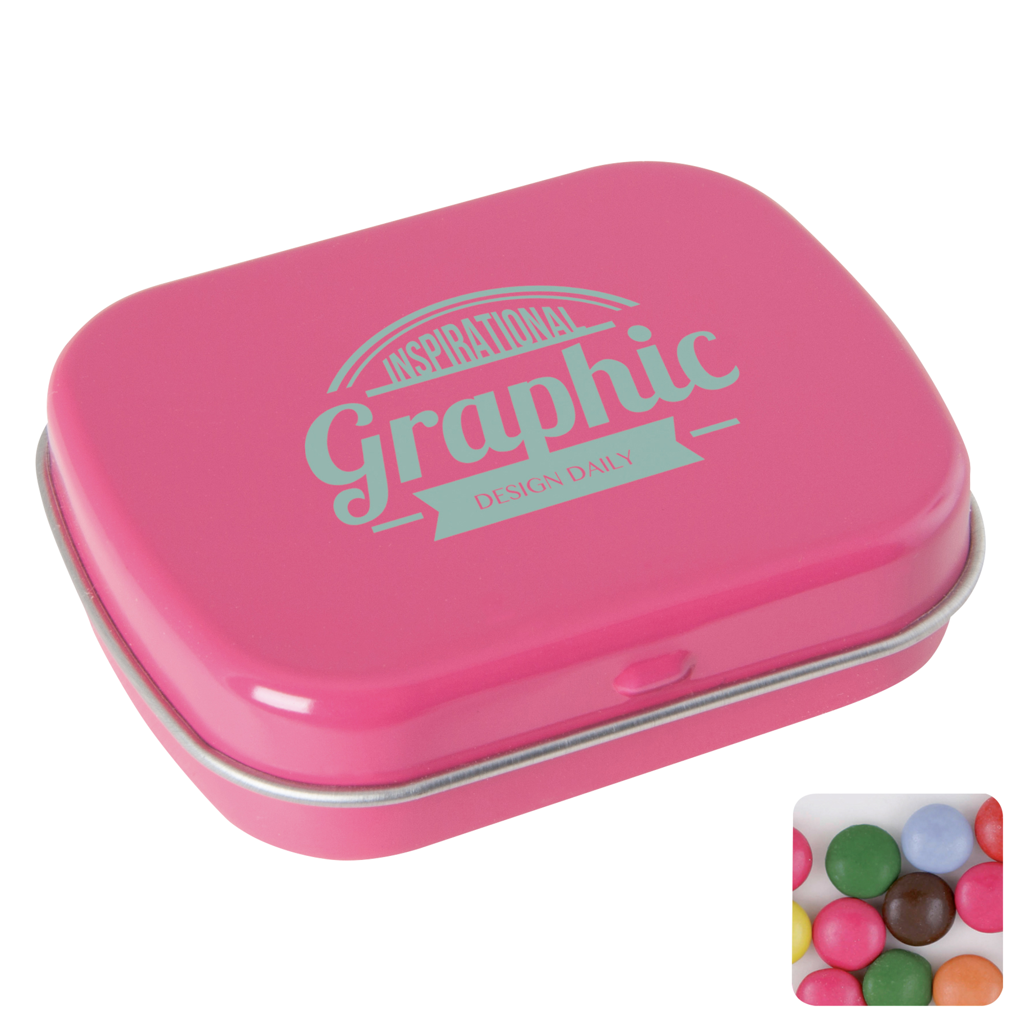Picture of Flat hinged tin with choco's