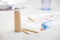 Colour pencil set and sharpener 261888_005 (Blue)