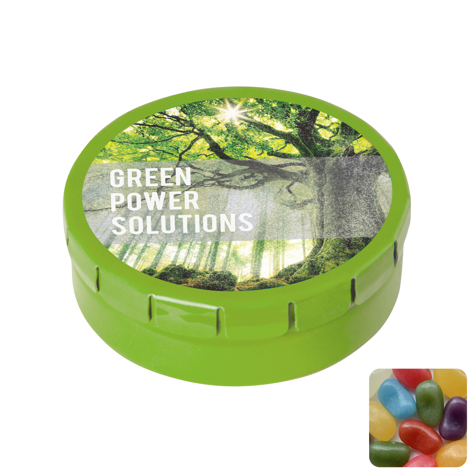 Picture of Round click tin with jelly beans