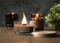 Wooosh Flame scented candle (dark amber) 261790_011 (Brown)