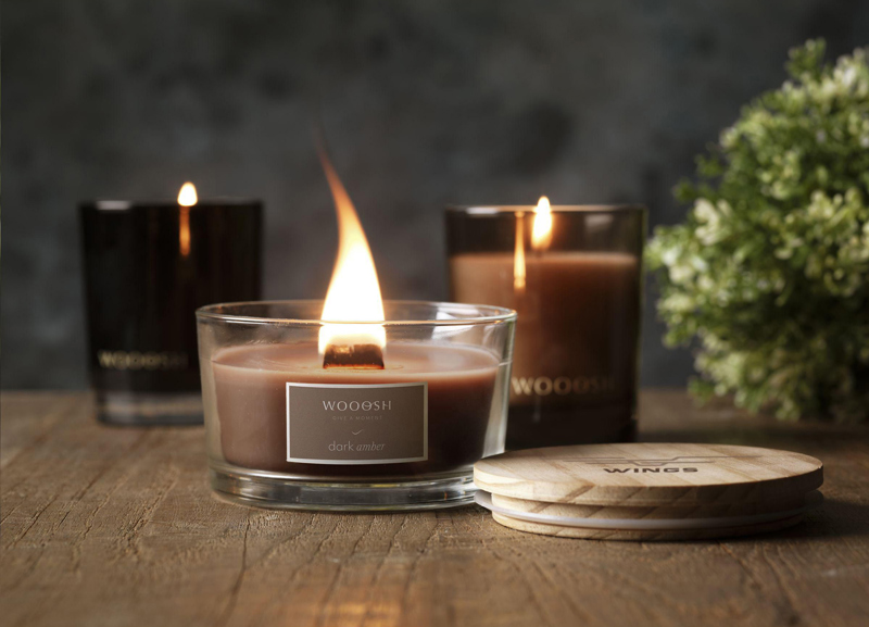 Wooosh Flame scented candle (dark amber) 261790_011 (Brown)
