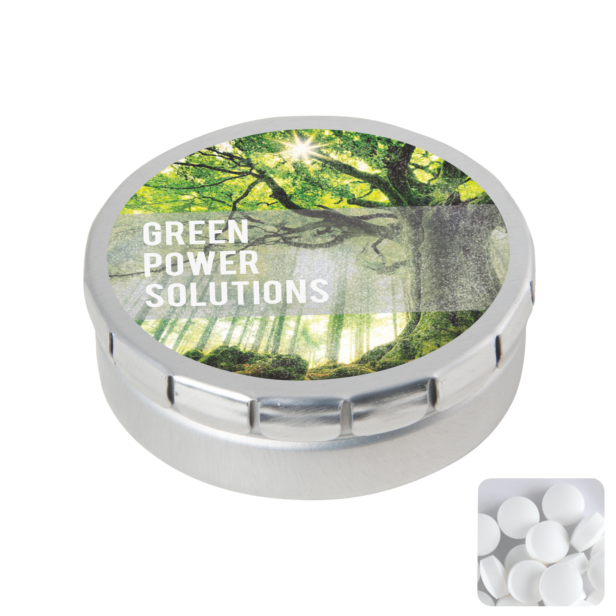 Picture of Round click tin with dextrose mints