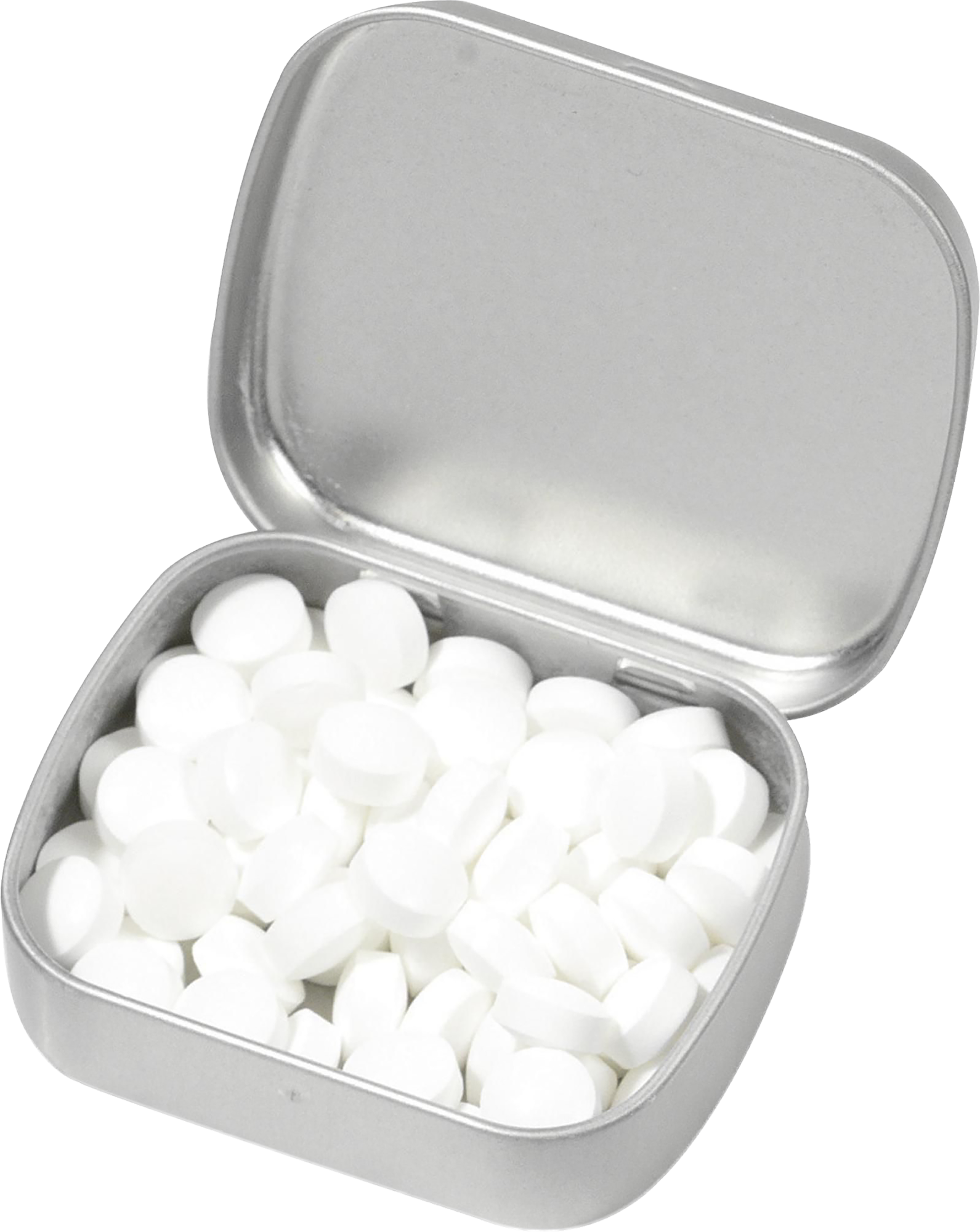 Picture of Small flat tin with approx 25g of mints