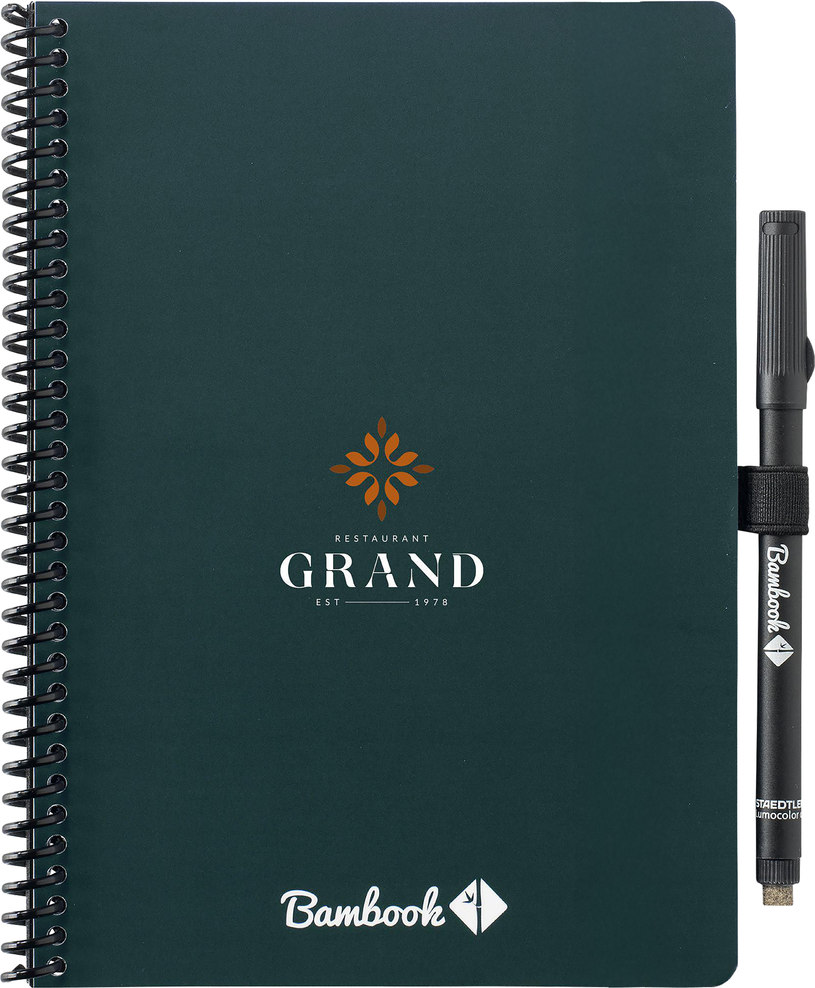 Picture of Bambook notebook with dot grid paper & pen loop (approx. A5)