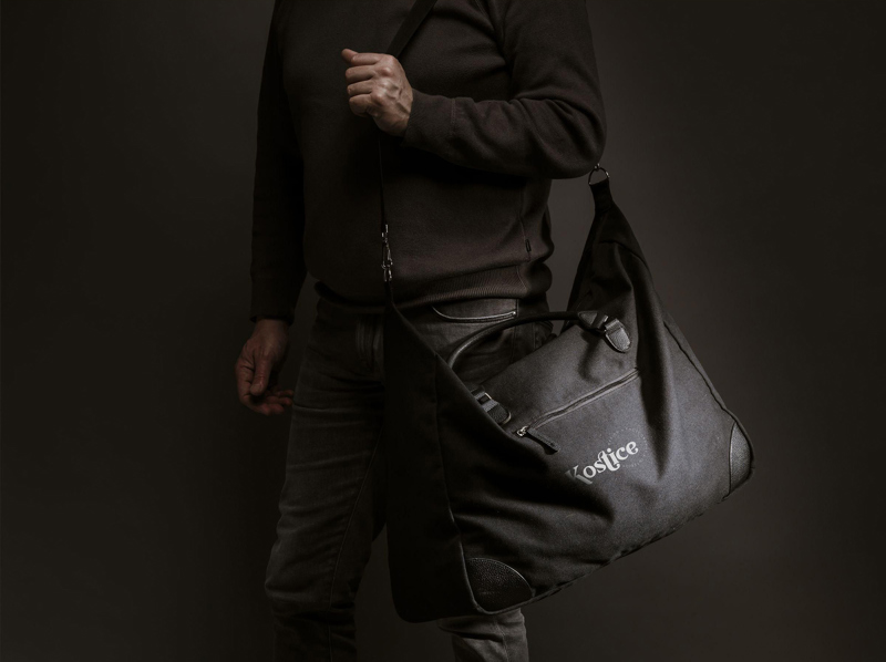 Recycled canvas travel bag 267732_001 (Black)