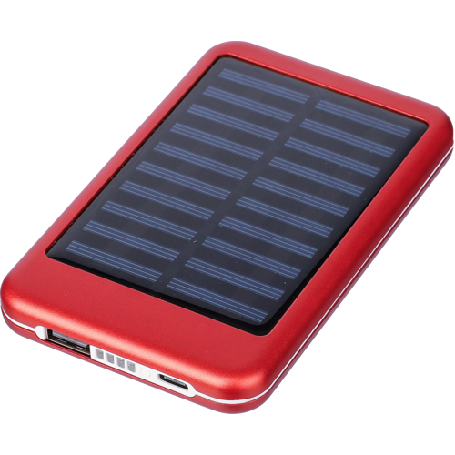 Aluminium solar power bank (4000 mAh)