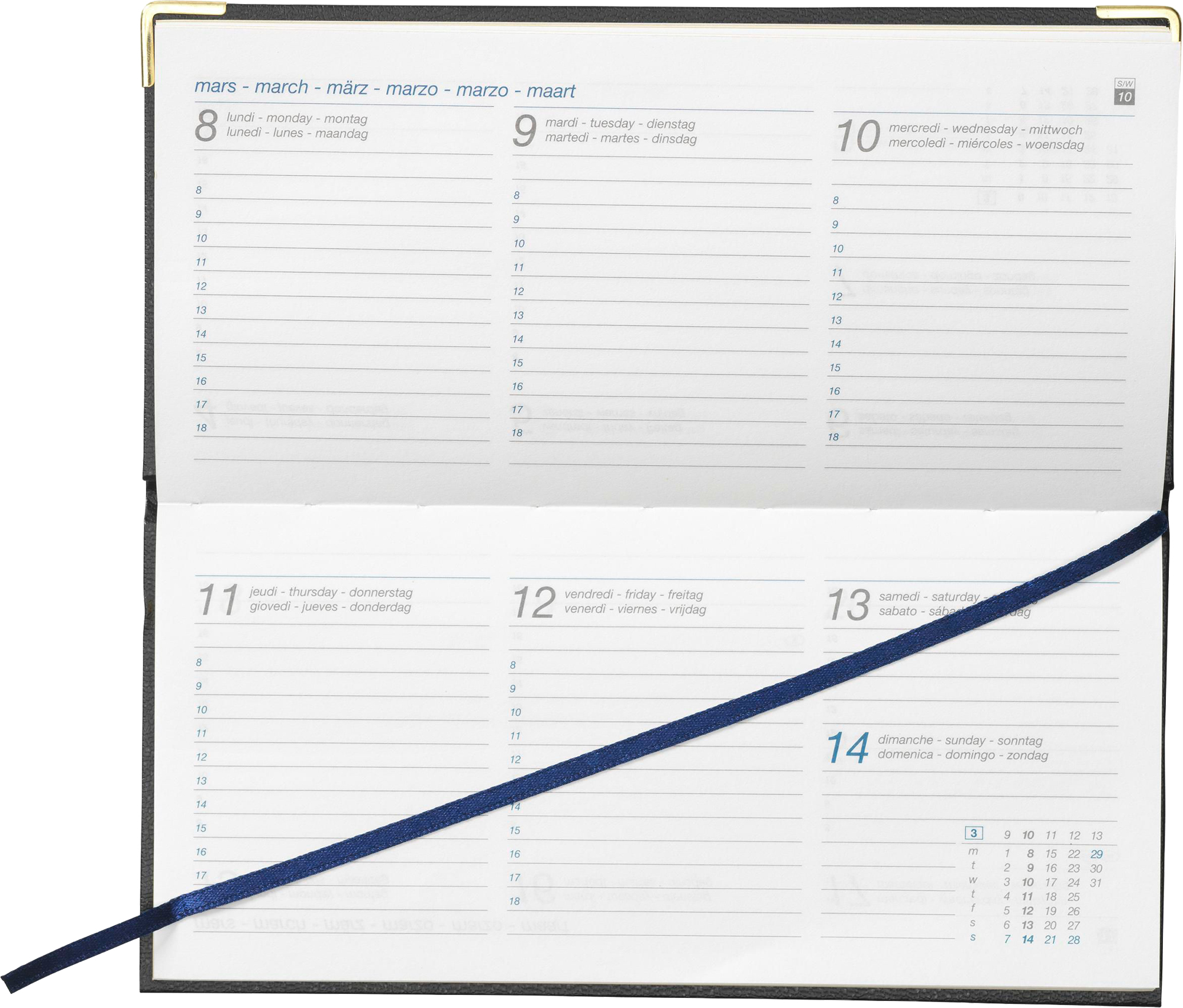 Picture of Euro business diary in 6 languages