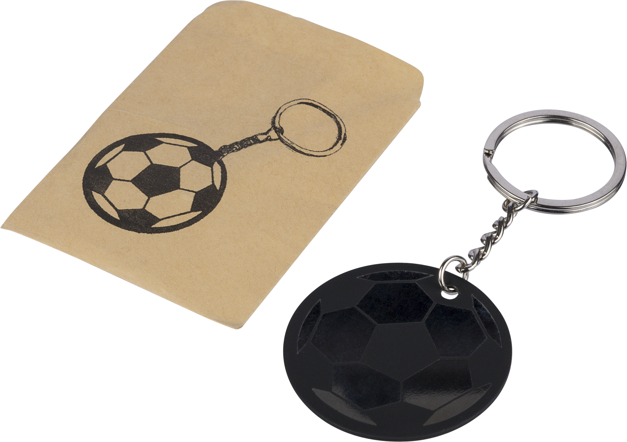 Picture of Recycled stainless steel football keyring
