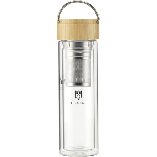 Glass bottle with tea strainer (300ml)