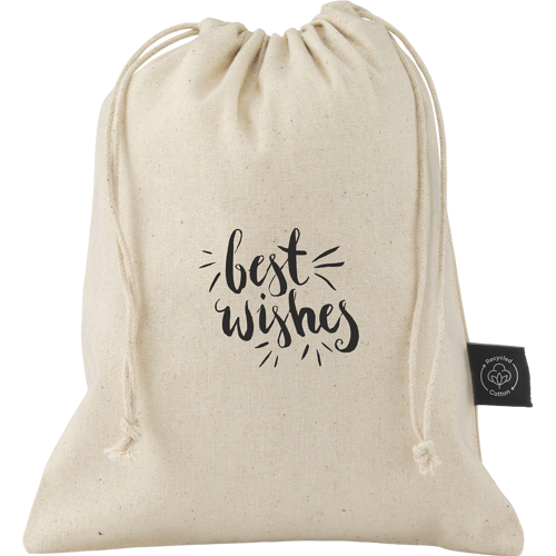 Recycled cotton gift pouch (150gsm/4.4oz)