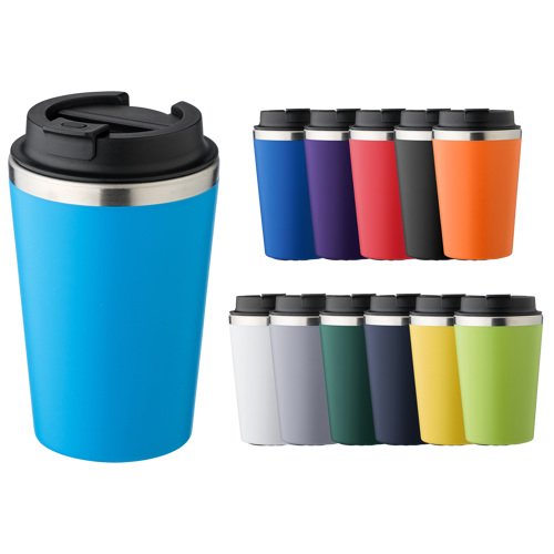 Stainless steel double walled travel mug (350ml)