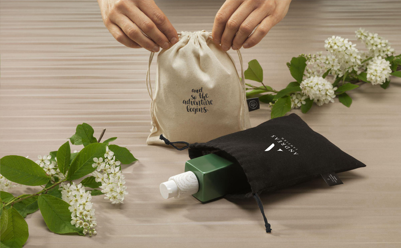 Recycled cotton gift pouch (150 g/m² / 4.42oz) 262313_001 (Black)