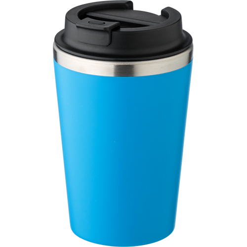 Stainless steel double walled travel mug (350ml) - View 1