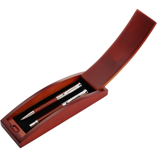 Wooden ballpen and rollerball