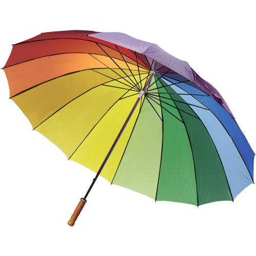 Rainbow polyester umbrella