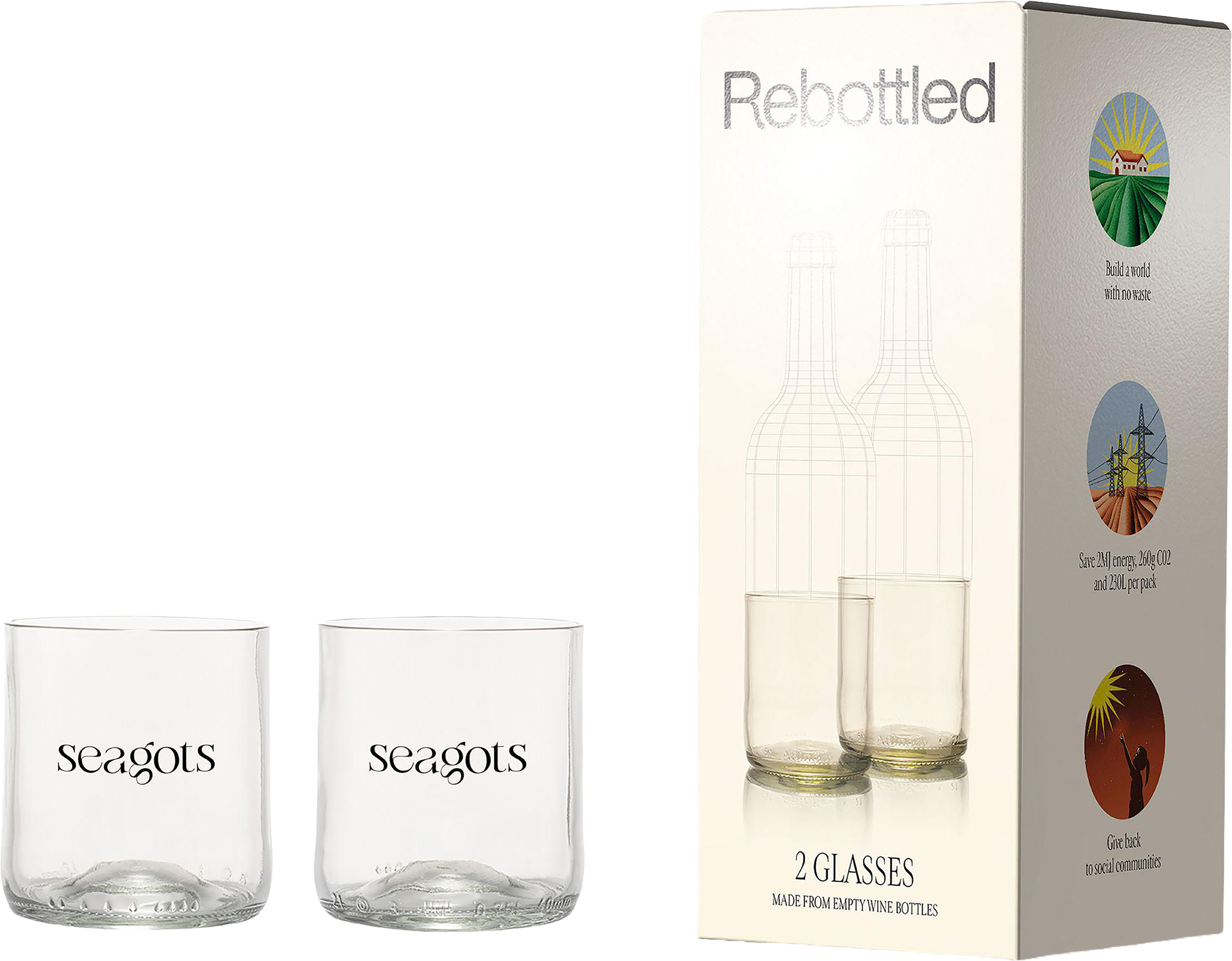 Picture of Rebottled® 2-pack drinking glasses