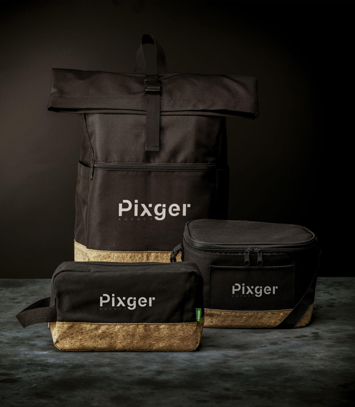 Organic canvas and cork toiletry bag 261249_001 (Black)
