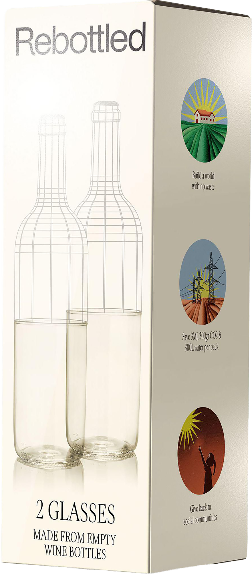 Picture of Rebottled® Tumbler drinking glasses (2 pack)
