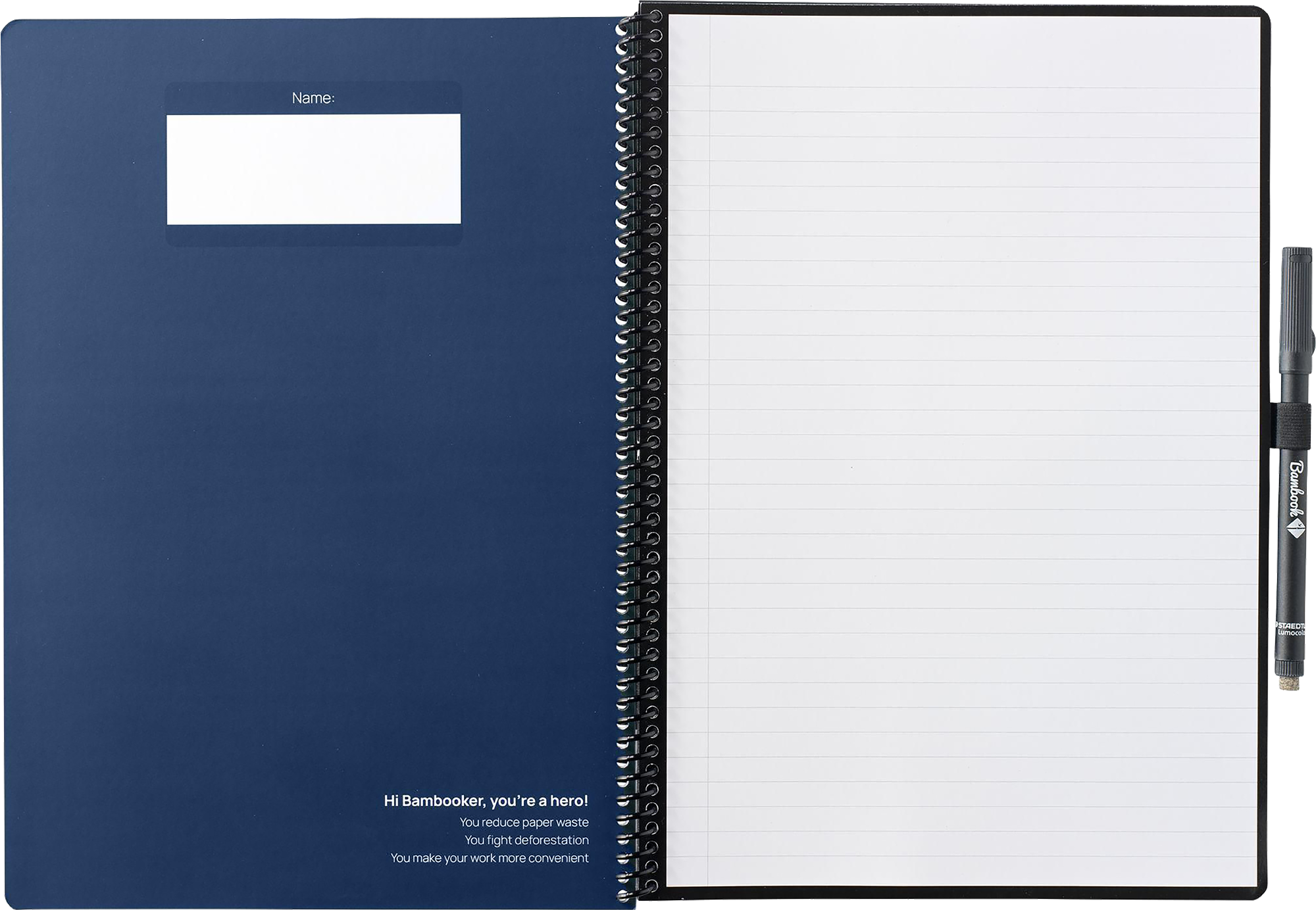 Picture of Bambook notebook with pen loop (approx A4)