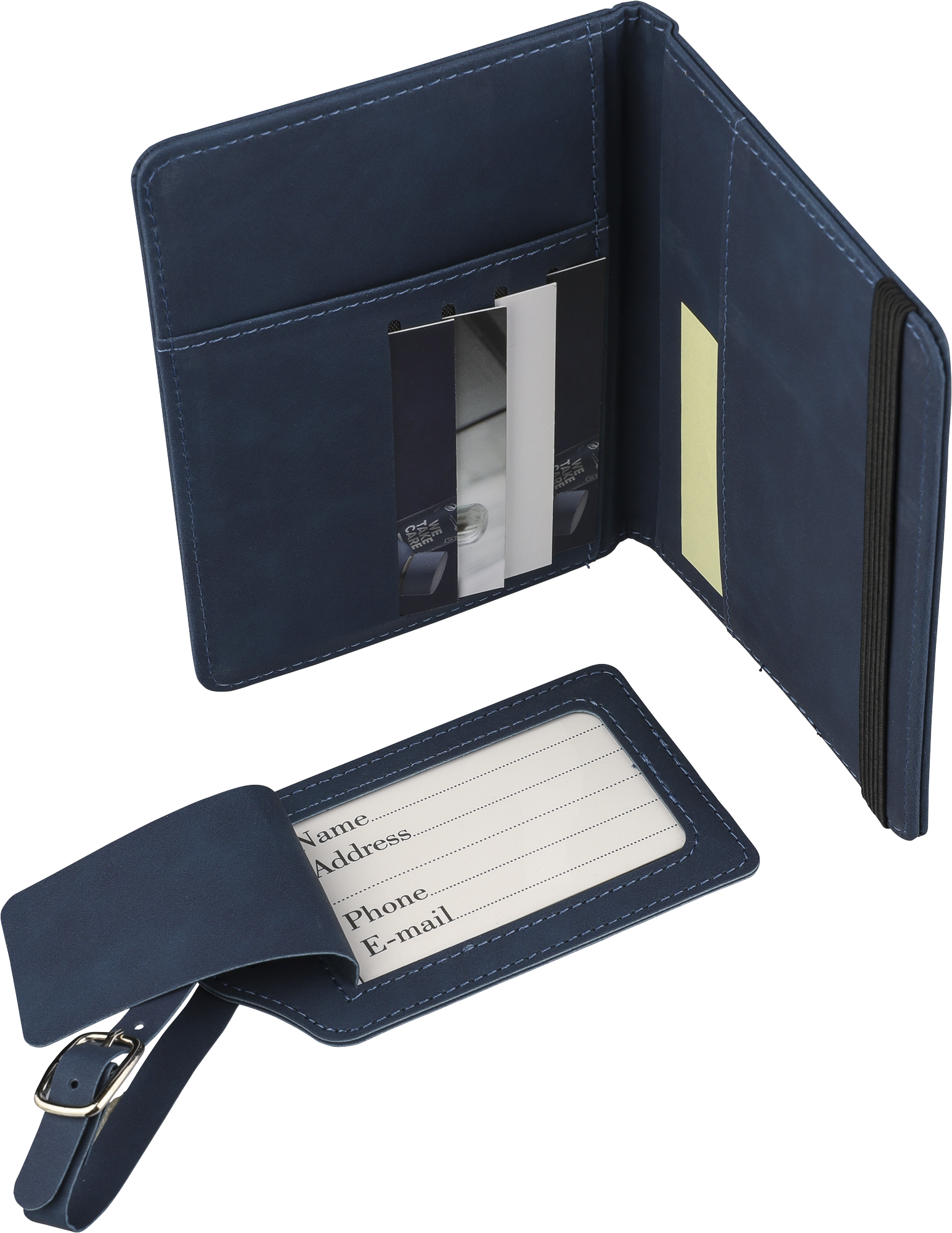 Picture of Recycled PU passport holder and luggage tag