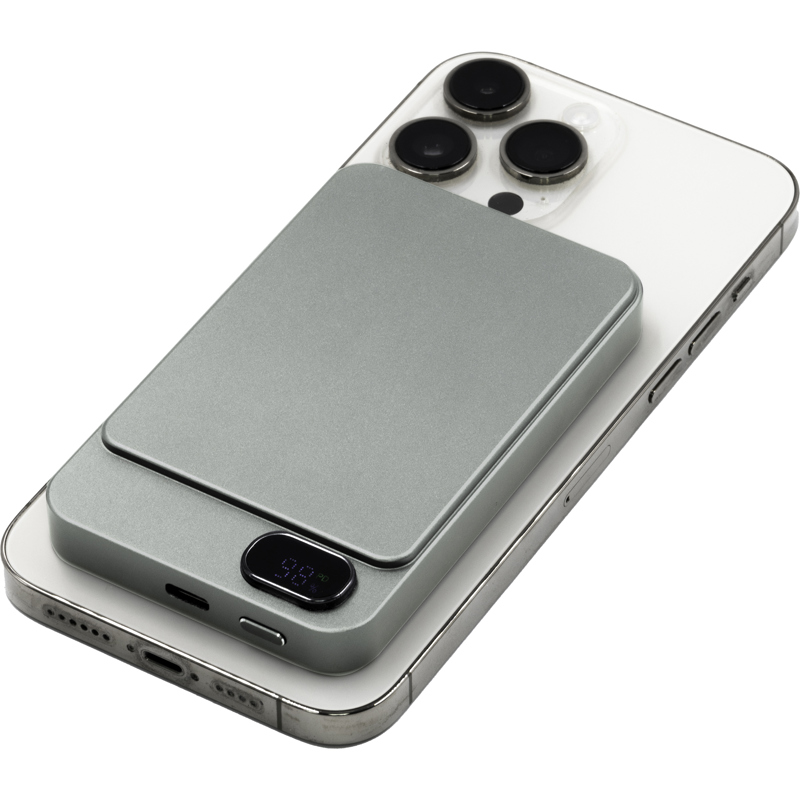 BrandCharger recycled aluminium wireless power bank (5,000 mAh)