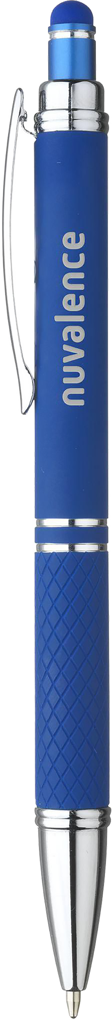 Picture of Soft touch aluminium ballpen with stylus