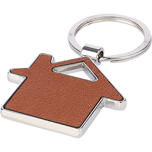 Recycled leather house keyring