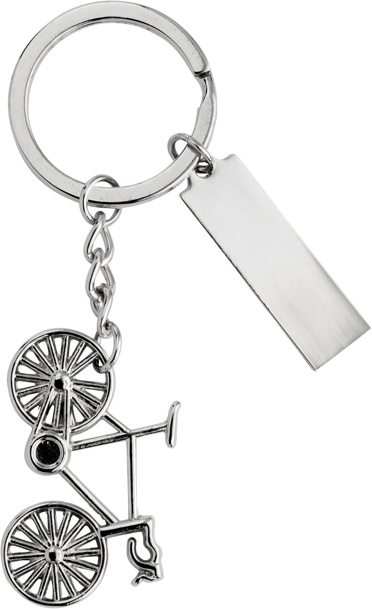 Picture of Bike nickel plated keyring