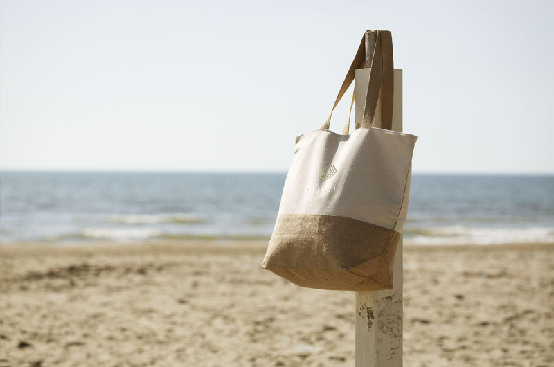 Organic cotton beach bag (320 gsm/9.4oz) 265681_311 (Natural)