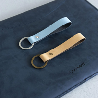 Made recycled leather keyring 269137_113 (Taupe)