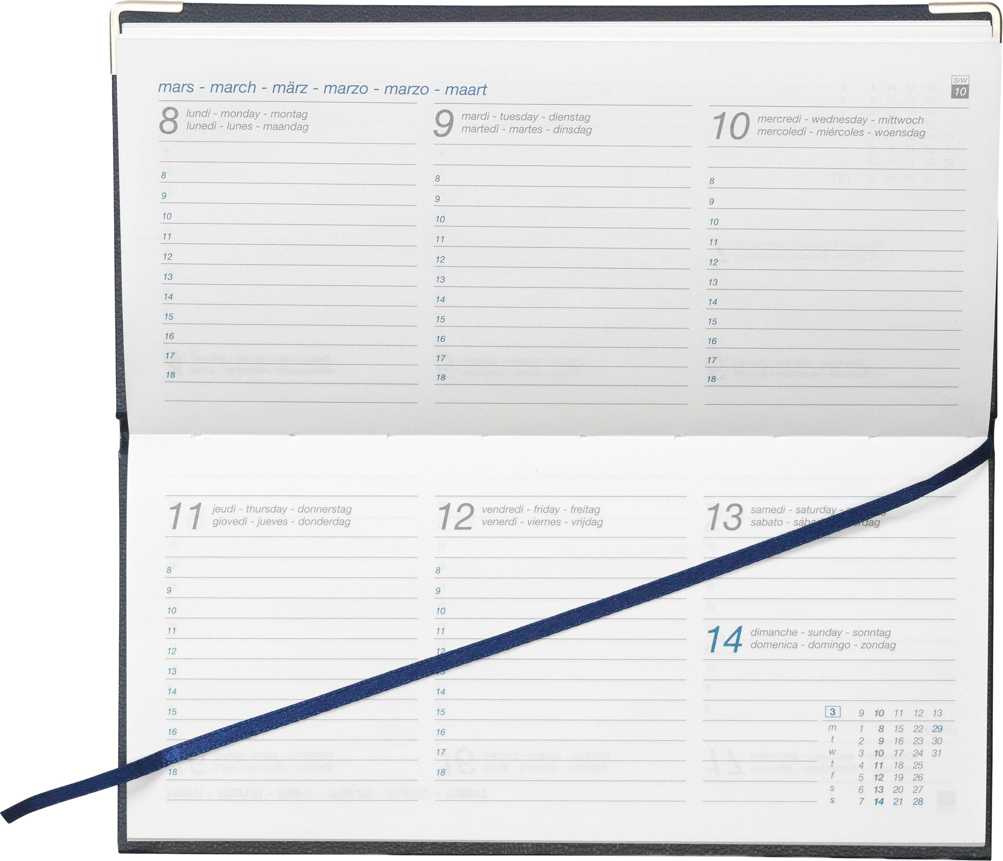 Picture of Euro business diary in 6 languages